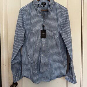 J Crew Slim Bowery stretch oxford shirt with button-down collar * Med * Blue